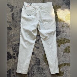 Bar III Men’s White Linen Pants - Slim Tailored Fit